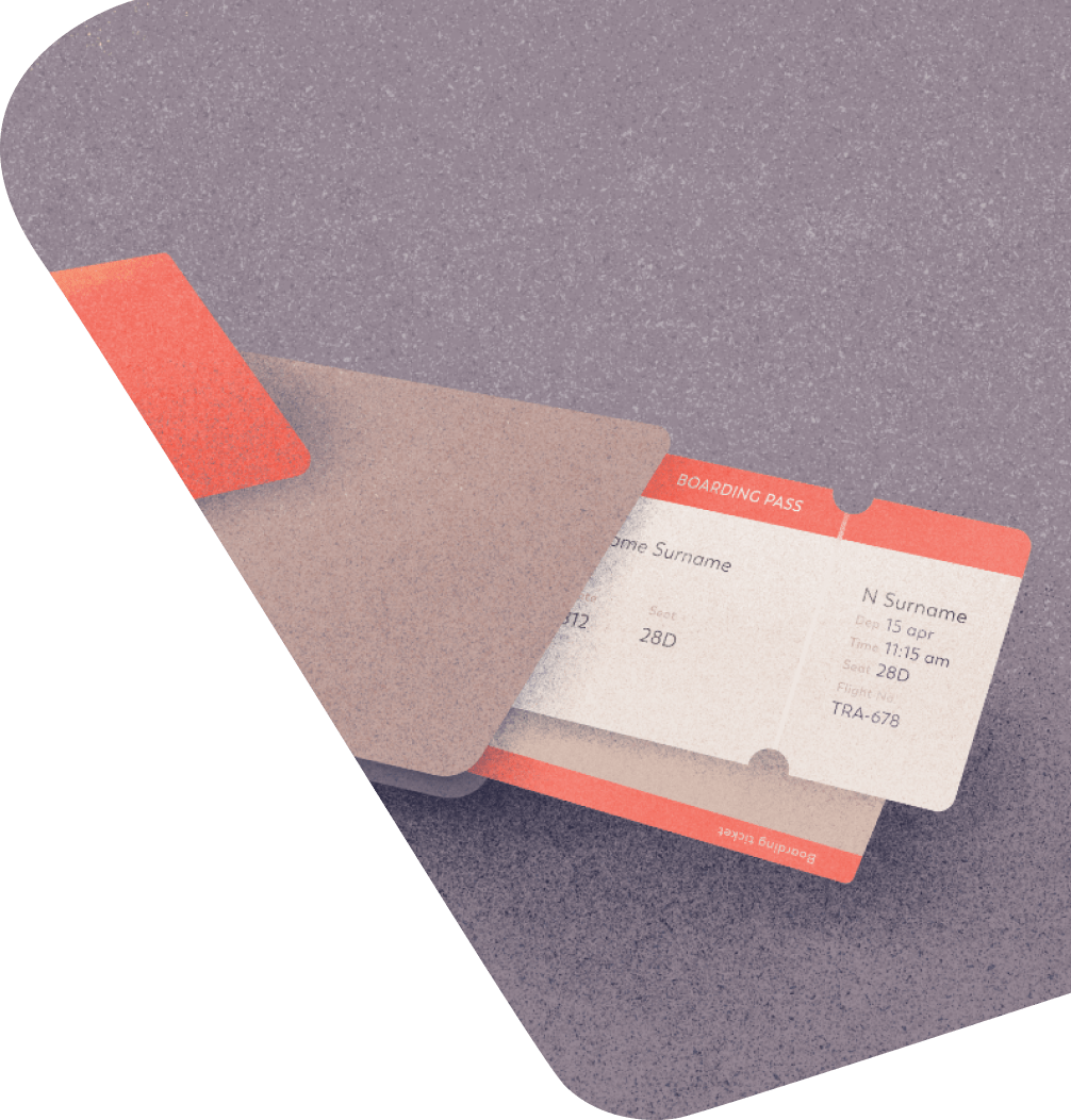Boarding pass illustration
